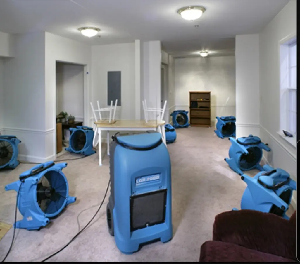 Air movers and dehumidifier setup for Water Extraction & Removal in Port Jervis