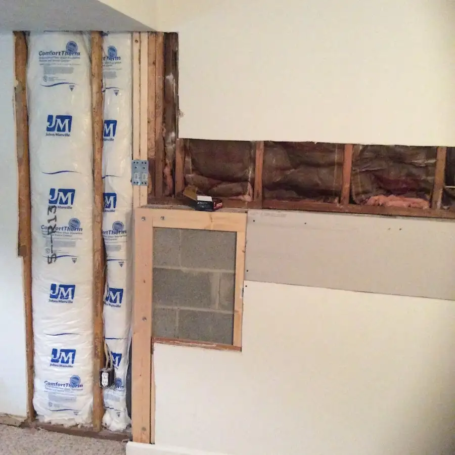 Wall insulation replacement during Contents Cleaning & Restoration in Port Jervis